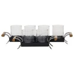 Maple And Jade Candle Holder In Black And Brown (Set Of 2) -Home Decoration Series 60024841 5