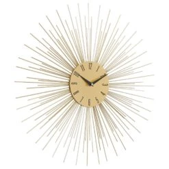 Maple And Jade 19" Metal Wall Clock In Gold