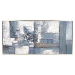 Maple And Jade 28" X 55" Abstract Wall Art In Neutral Gray -Home Decoration Series 60025392 5