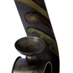 Maple And Jade Candle Holder Wall Sconce In Gold And Copper (Set Of 2) -Home Decoration Series 60025806 5