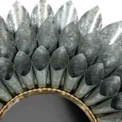 Maple And Jade 32" Round Wall Mirror In Grey And Gold -Home Decoration Series 60028099 8