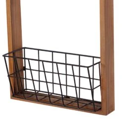 Maple And Jade Farmhouse Wall Clock With Shelf In Brown -Home Decoration Series 60030988 4