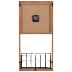 Maple And Jade Farmhouse Wall Clock With Shelf In Brown -Home Decoration Series 60030988 7