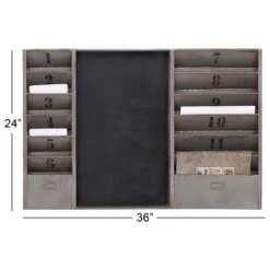 Maple And Jade 24" X 36" Wall Decor In Distressed Gray -Home Decoration Series 60031275 15