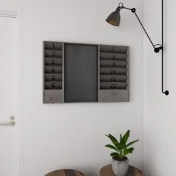 Maple And Jade 24" X 36" Wall Decor In Distressed Gray -Home Decoration Series 60031275 8