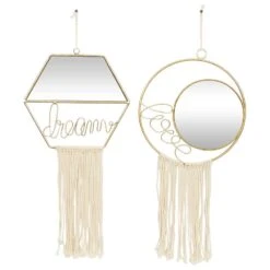 Novogratz Contemporary Wall Mirror In Polished Gold (Set Of 2) -Home Decoration Series 60031655 12