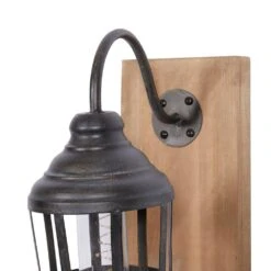 Maple And Jade 6" X 15" Wall Sconce In Brown And Black -Home Decoration Series 60032034 3