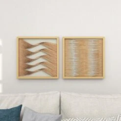 Maple And Jade 24" X 24" Abstract Framed Wall Art In Brown And Beige (Set Of 2) 30 Maple And Jade 24" X 24" Abstract Framed Wall Art In Brown And Beige (Set Of 2) -Home Decoration Series 60032505 10