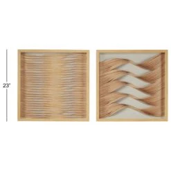 Maple And Jade 24" X 24" Abstract Framed Wall Art In Brown And Beige (Set Of 2) 39 Maple And Jade 24" X 24" Abstract Framed Wall Art In Brown And Beige (Set Of 2) -Home Decoration Series 60032505 19