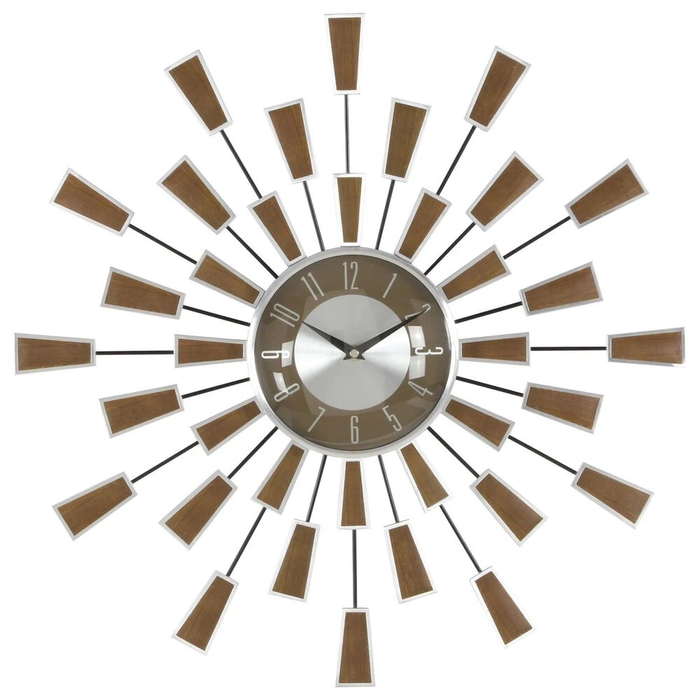 Maple And Jade Wall Clock In Silver And Black 3 Maple And Jade Wall Clock In Silver And Black