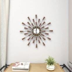 Maple And Jade Wall Clock In Silver And Black 28 Maple And Jade Wall Clock In Silver And Black -Home Decoration Series 60033495 10