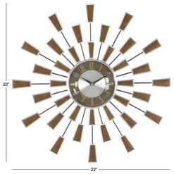 Maple And Jade Wall Clock In Silver And Black 35 Maple And Jade Wall Clock In Silver And Black -Home Decoration Series 60033495 17