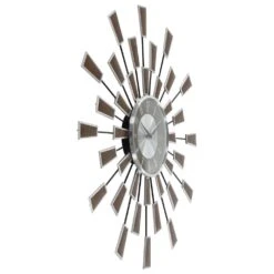 Maple And Jade Wall Clock In Silver And Black 23 Maple And Jade Wall Clock In Silver And Black -Home Decoration Series 60033495 5