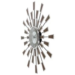 Maple And Jade Wall Clock In Silver And Black 24 Maple And Jade Wall Clock In Silver And Black -Home Decoration Series 60033495 6