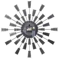 Maple And Jade Wall Clock In Silver And Black 25 Maple And Jade Wall Clock In Silver And Black -Home Decoration Series 60033495 7