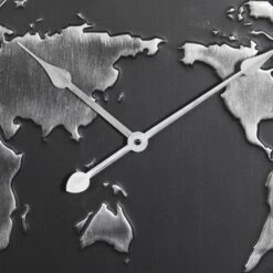 Maple And Jade 25" Metal And Wood Wall Clock In Grey -Home Decoration Series 60033560 4