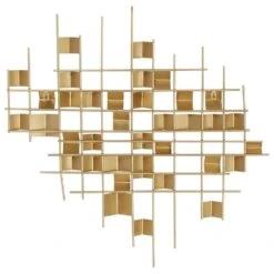 CosmoLiving By Cosmopolitan 32" X 32" Contemporary Wall Decor In Gold -Home Decoration Series 60034568 5
