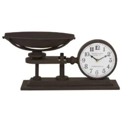 Maple And Jade 19" X 9" Table Clock In Black