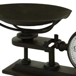 Maple And Jade 19" X 9" Table Clock In Black -Home Decoration Series 60035045 4