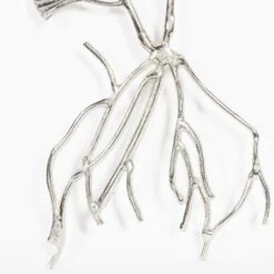 Maple And Jade 39" X 27" Glam Flowers Wall Decor In Silver -Home Decoration Series 60036563 4