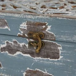 Maple And Jade Country Cottage Wood Box In Brown And Blue Gray (Set Of 3) -Home Decoration Series 60039088 4