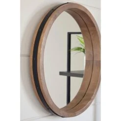 Signature Design By Ashley Jamesburg Accent Wall Mirror In Brown And Black -Home Decoration Series 60079738 4