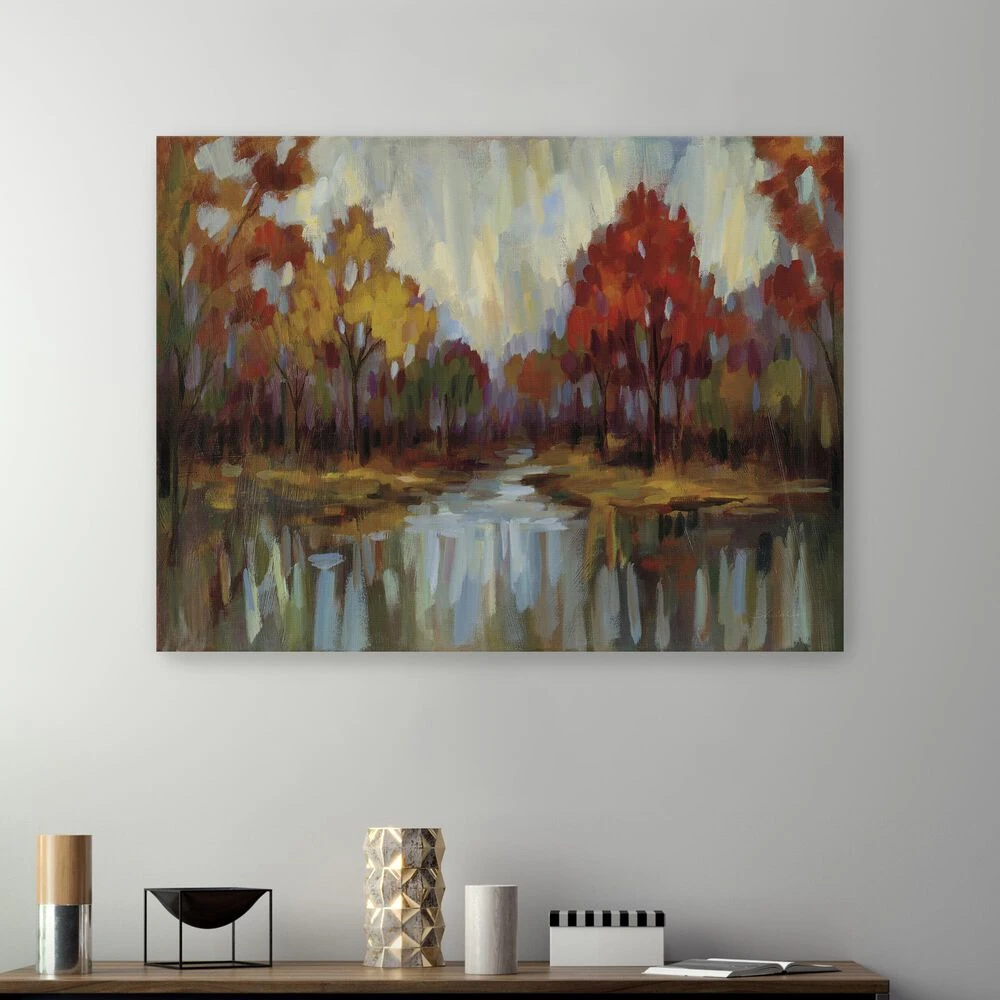 Lumaprints Fall Aquarelle Crop 24" X 18" Wall Art In Multicolor 4 Lumaprints Fall Aquarelle Crop 24" X 18" Wall Art In Multicolor - Image 2