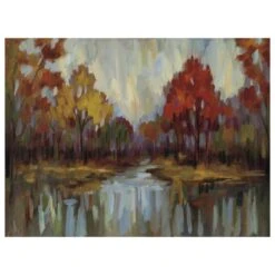 Lumaprints Fall Aquarelle Crop 24" X 18" Wall Art In Multicolor 7 Lumaprints Fall Aquarelle Crop 24" X 18" Wall Art In Multicolor -Home Decoration Series 60089489 3
