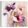 Lumaprints Plum Poppies I 20" X 20" Wall Art In Multicolor