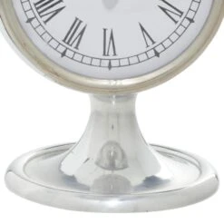 Maple And Jade 11" X 5" Table Clock In Silver 13 Maple And Jade 11" X 5" Table Clock In Silver -Home Decoration Series 60230984 4