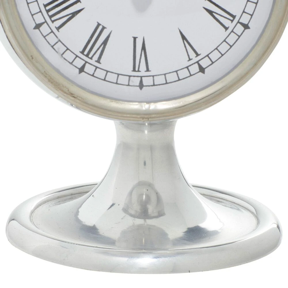 Maple And Jade 11" X 5" Table Clock In Silver 6 Maple And Jade 11" X 5" Table Clock In Silver - Image 4