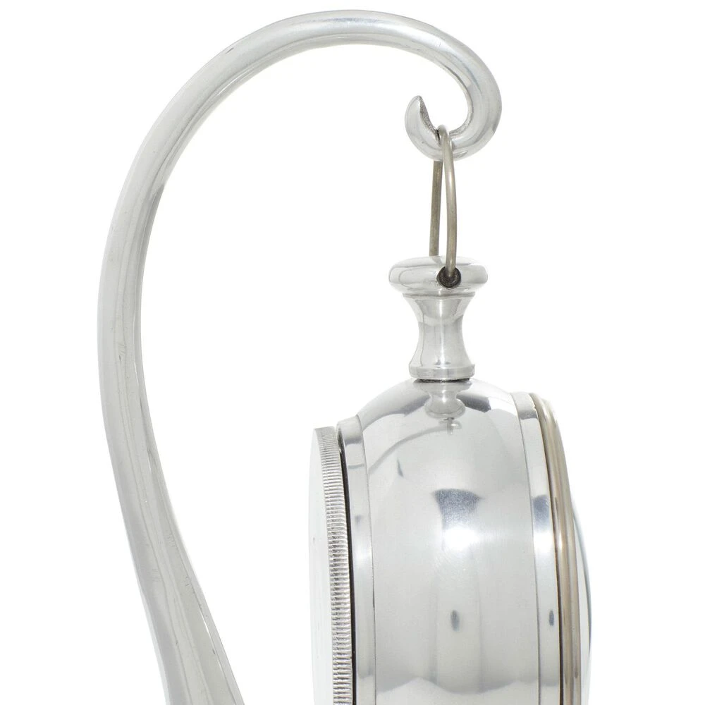 Maple And Jade 11" X 5" Table Clock In Silver 7 Maple And Jade 11" X 5" Table Clock In Silver - Image 5