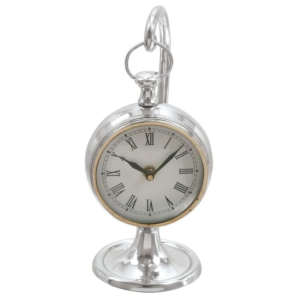 Maple And Jade 11" X 5" Table Clock In Silver 8 Maple And Jade 11" X 5" Table Clock In Silver - Image 6