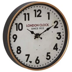 Maple And Jade 16" Wall Clock In Black