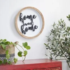 Maple And Jade 17" X 17" Sign Wall Decor In White And Black -Home Decoration Series 60232188 2