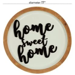 Maple And Jade 17" X 17" Sign Wall Decor In White And Black -Home Decoration Series 60232188 8