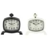 Maple And Jade Table Clock In Black And White Matte (Set Of 2) -Home Decoration Series 60232766 1