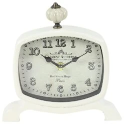 Maple And Jade Table Clock In Black And White Matte (Set Of 2) -Home Decoration Series 60232766 11