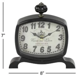 Maple And Jade Table Clock In Black And White Matte (Set Of 2) -Home Decoration Series 60232766 15