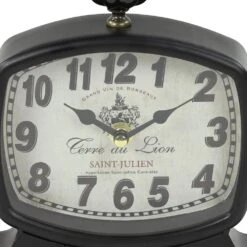 Maple And Jade Table Clock In Black And White Matte (Set Of 2) -Home Decoration Series 60232766 3