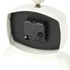 Maple And Jade Table Clock In Black And White Matte (Set Of 2) -Home Decoration Series 60232766 6