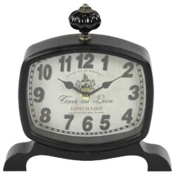 Maple And Jade Table Clock In Black And White Matte (Set Of 2) -Home Decoration Series 60232766 7