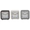Maple And Jade Square Table Clock In White, Black And Grey (Set Of 3) -Home Decoration Series 60232956 1