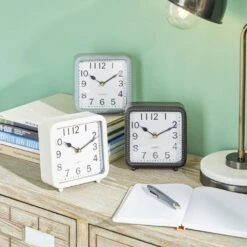 Maple And Jade Square Table Clock In White, Black And Grey (Set Of 3) -Home Decoration Series 60232956 6
