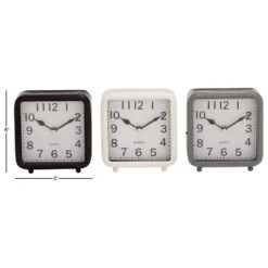 Maple And Jade Square Table Clock In White, Black And Grey (Set Of 3) -Home Decoration Series 60232956 7