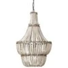 Splendor Living Blanca Chandelier In White Washed/Antique Grey -Home Decoration Series 60280369 1