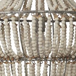 Splendor Living Blanca Chandelier In White Washed/Antique Grey -Home Decoration Series 60280369 4