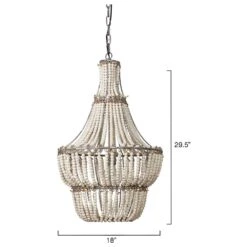 Splendor Living Blanca Chandelier In White Washed/Antique Grey -Home Decoration Series 60280369 6