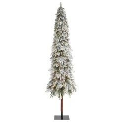 Nearly Natural, Inc. Nearly Natural Inc 9' Flocked Grand Alpine Artificial Christmas Tree With White Lights
