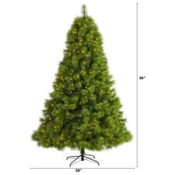 Nearly Natural, Inc. Nearly Natural Inc 8' Green Scotch Pine Artificial Christmas Tree With White LED Lights -Home Decoration Series 60325545 7